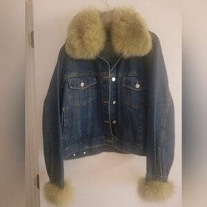 Manhattan Way Fur Trimmed Demin Jacket